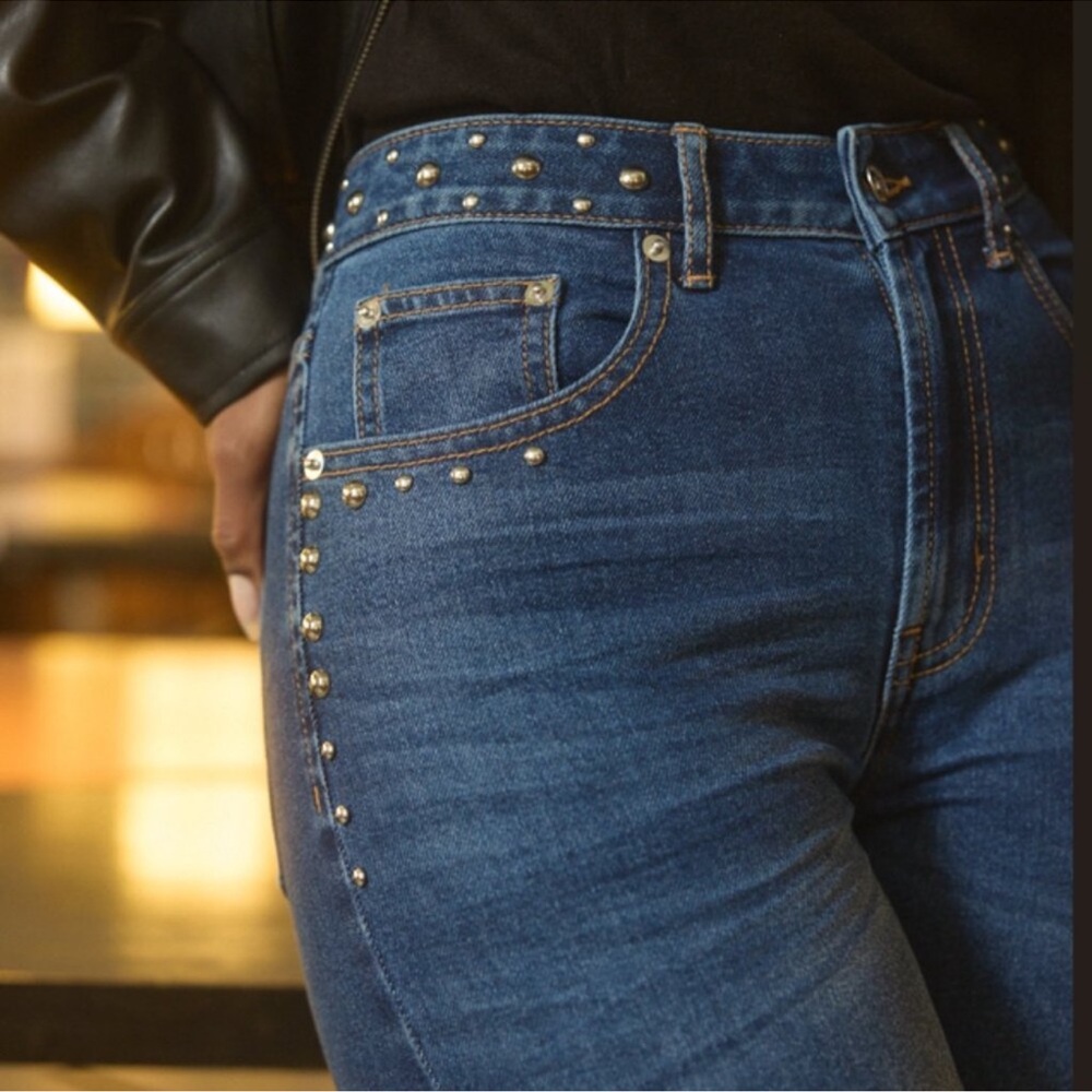 Studded Blue Jeans